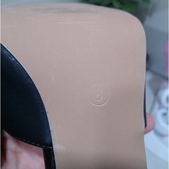 [H104] Pretty Little Thing Black Square Heels, Size 8 - Picture 6 of 7